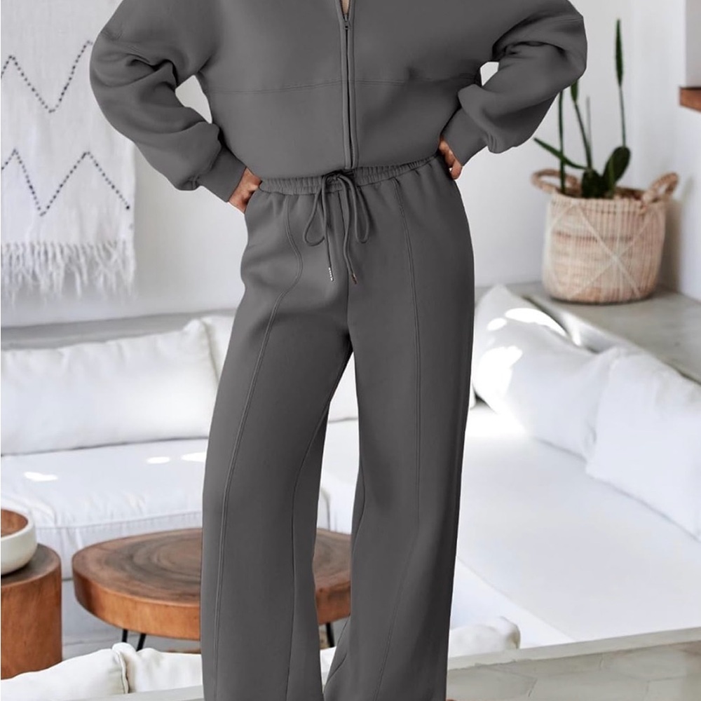 Women’s Wide-Leg Drawstring Pants - Gray